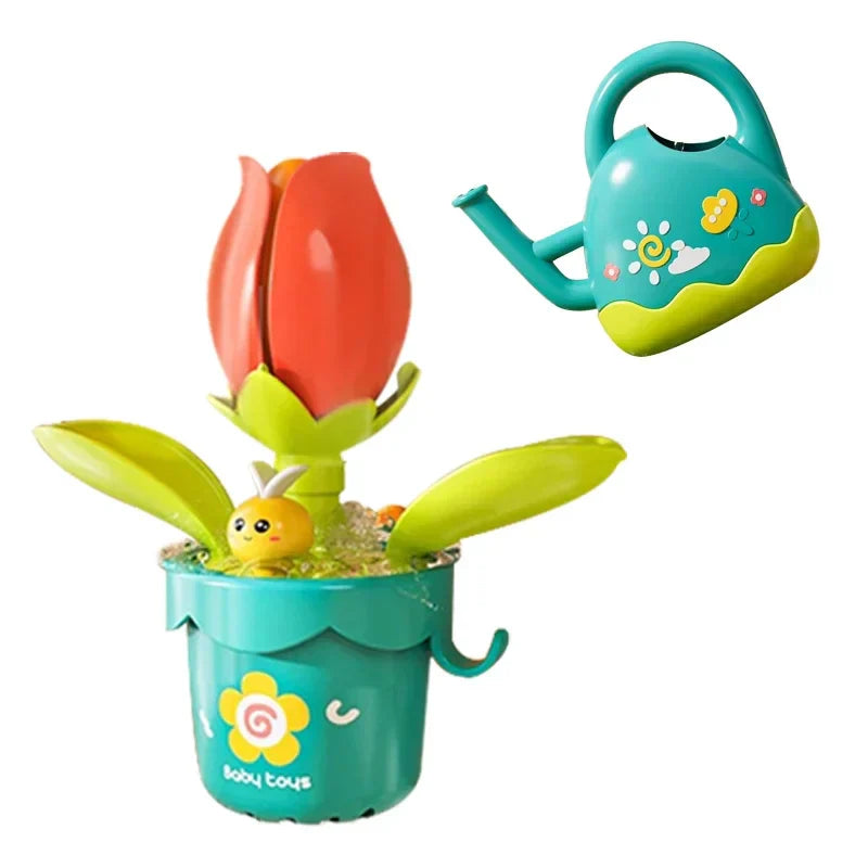 Baby Flowering Bath Toys Water Shower Bathing Toys Water Game for Kids Fun Sunflower Bath with Kettle Bathroom Toy for Children